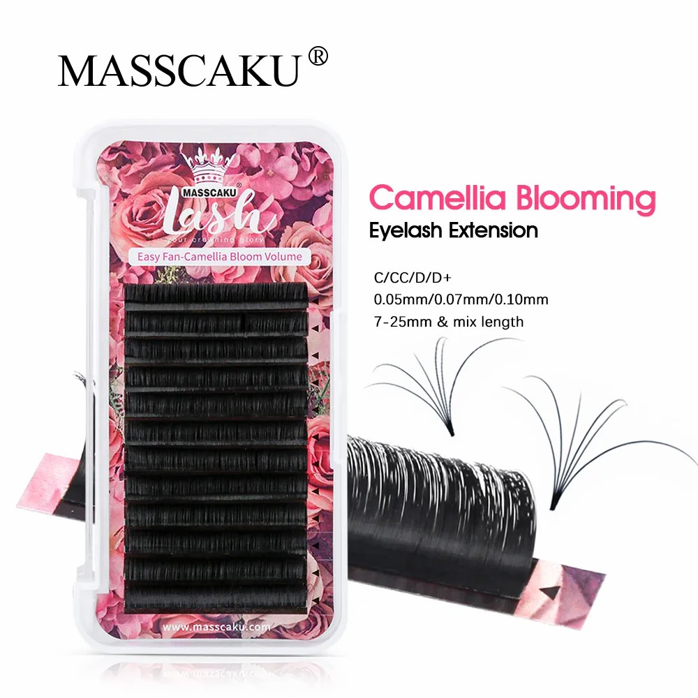 Eyelash Extension For Asian Eyes - MASSCAKU Easy Fanning Volume Mega Eyelashes