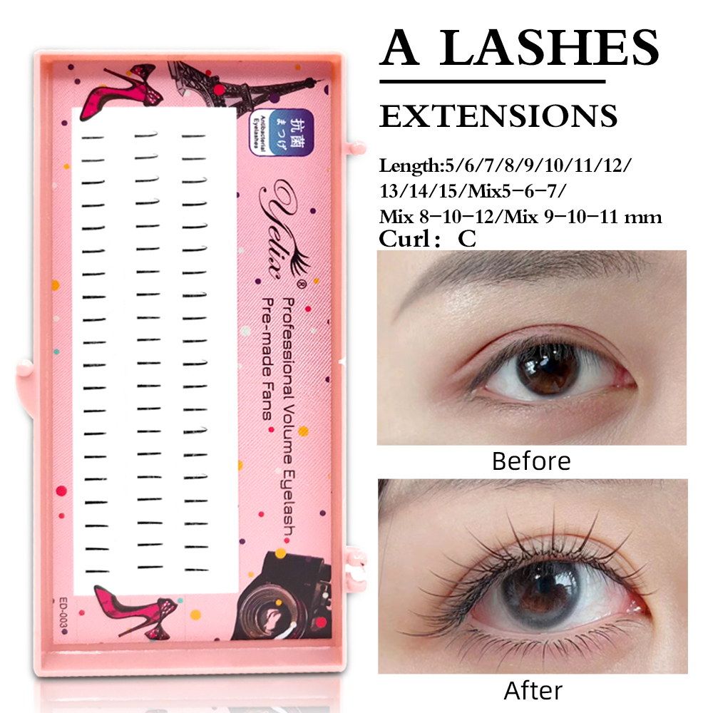 Eyelash Extension Individual - Yelix Natural Soft Individual Lashes Comic