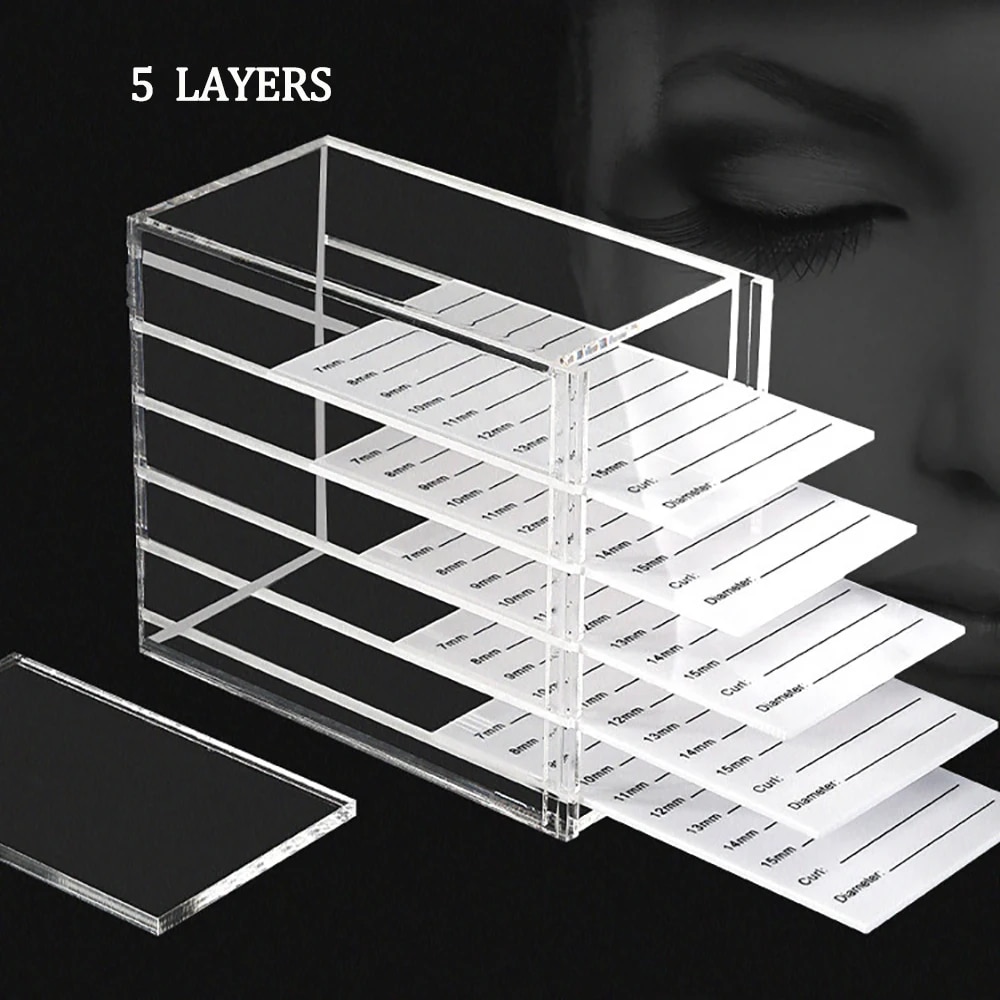 Lash Tray Organizer - 5 Layers Eyelash Extensions Storage Box