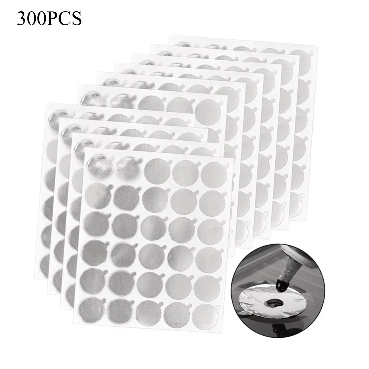 Eyelash Extension Examples - 300pcs Foil Sticker Pads(10 Sheets) Eyelash