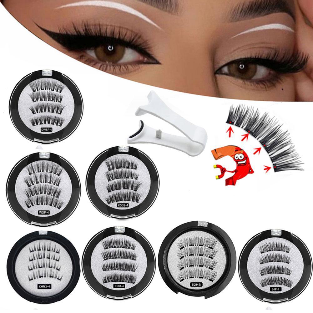 Eyelash Extension For Asian Eyes - 2 Pair 3D Magnetic False Eyelashes