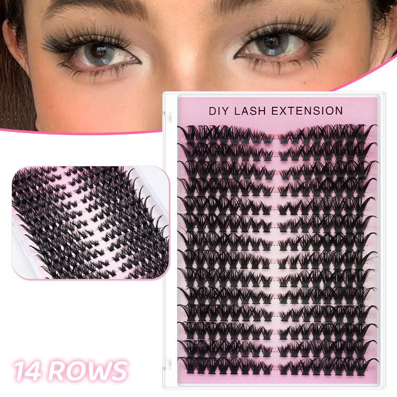 Eyelash Extension Individual - 20pcs DIY False Eyelash Extension Individual