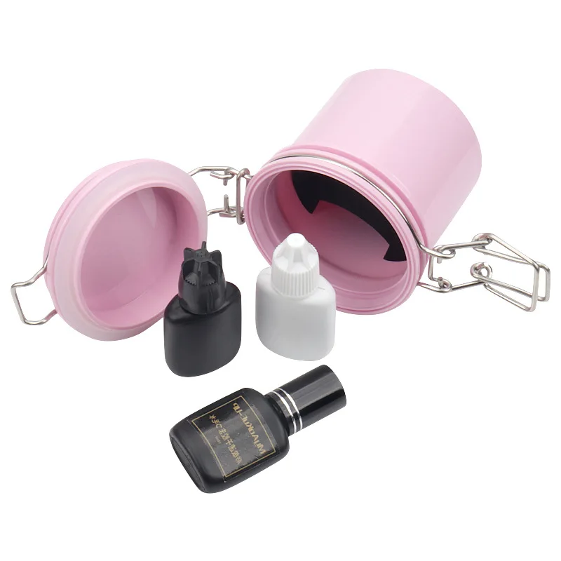 Eyelash Extension Examples - Eyelash Extension Adhesive Stand Storage Jar
