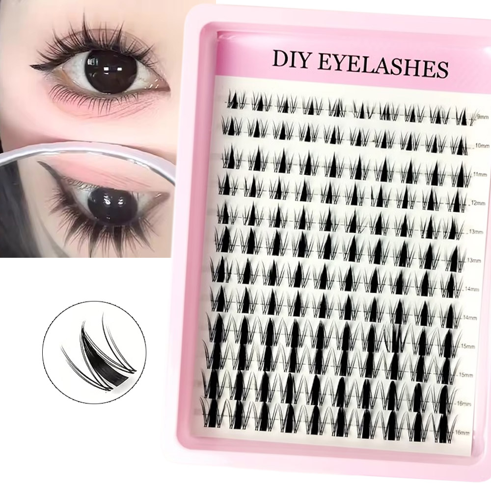 Eyelash Extension Wet Look - 120pcs Fairy Eyelash 8-16mm Manga Eyelash