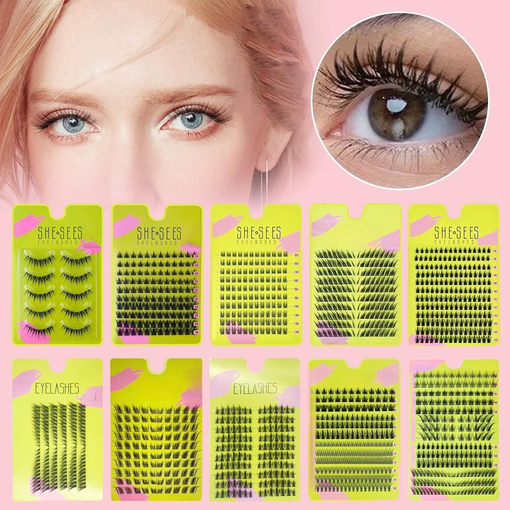 Eyelash Extension Volume Cat Eye - Natural Cluster False Eyelashes Extension Soft