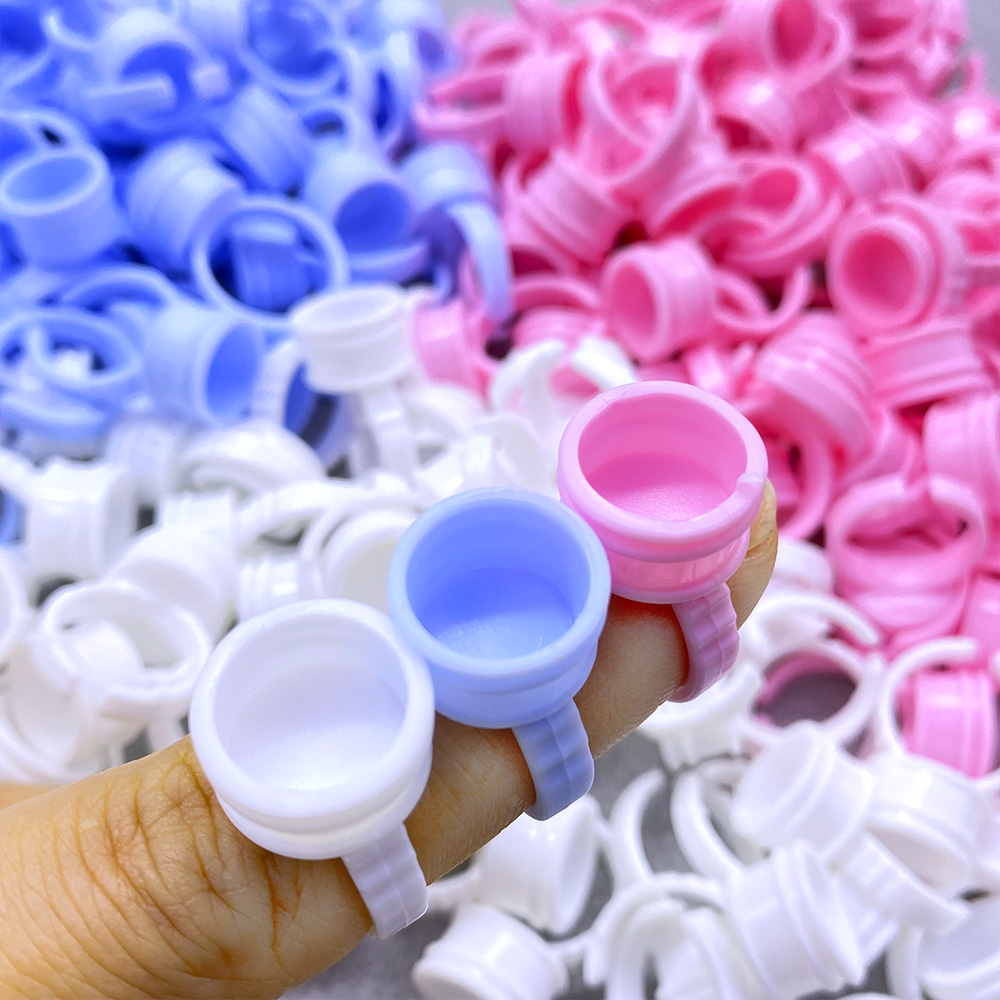 100Pcs Disposable Glue Ring Cu - огляд і ціна Eyelash Extension Fan