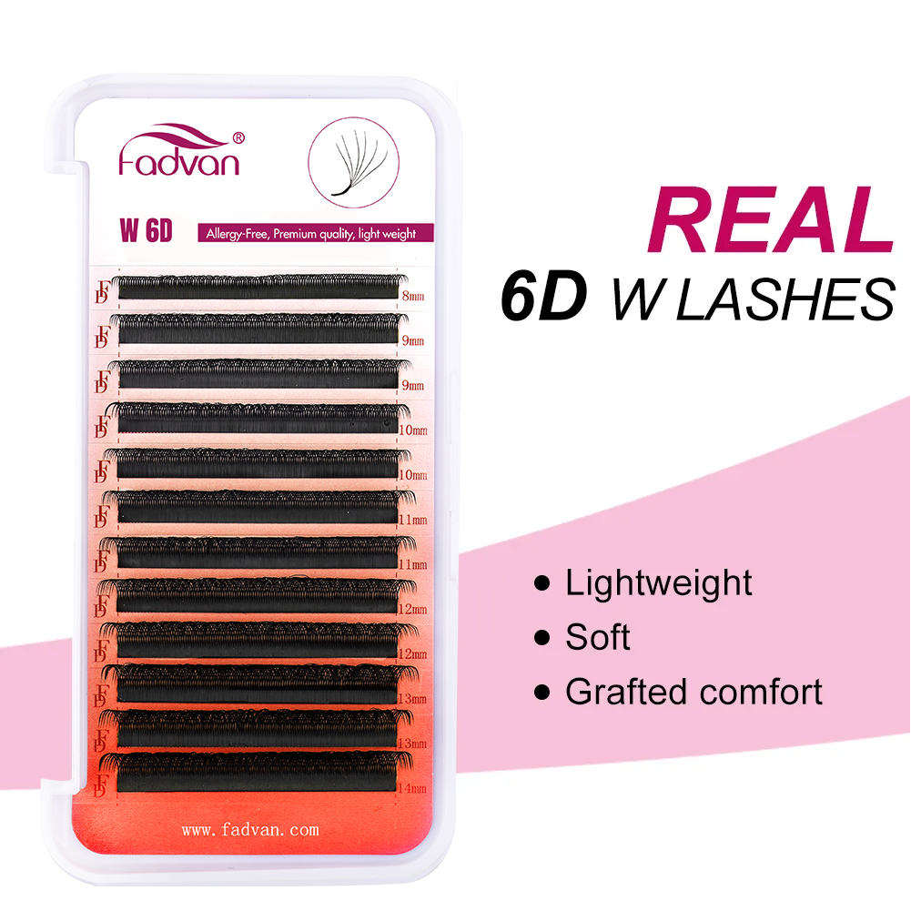 FADVAN Real 6D W lashes 0.07 W - огляд і ціна Eyelash Extension For Asian Eyes