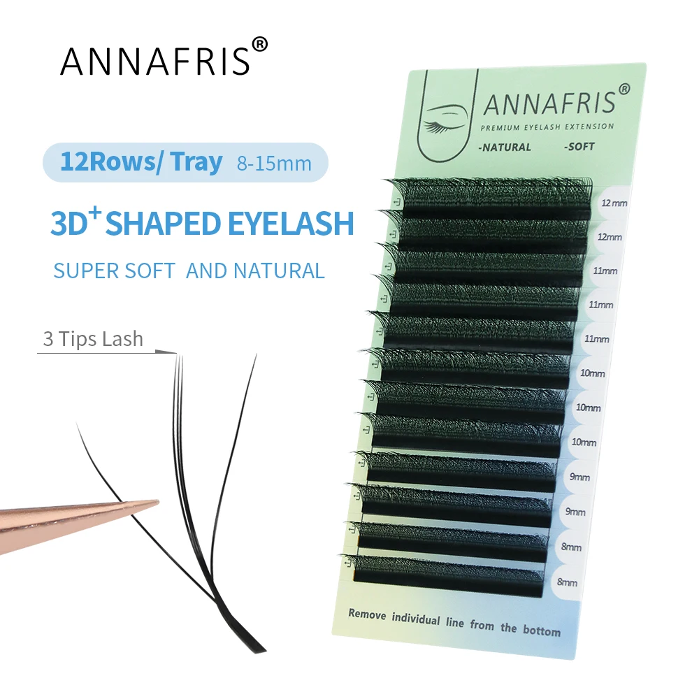 ANNAFRIS 3D W Three Core Eyela - огляд і ціна Eyelash Extension For Asian Eyes