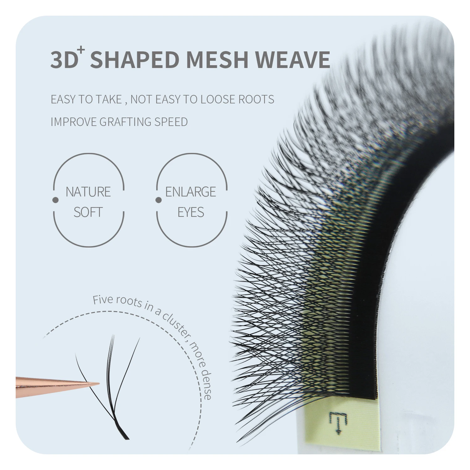ANNAFRIS 3D W Three Core Eyela - огляд і ціна Eyelash Extension For Asian Eyes