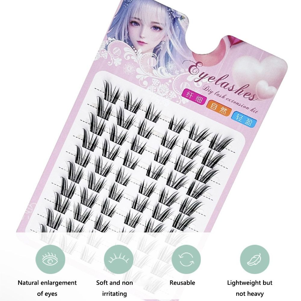 12mm Cat Eye Fairy Lash Cluste - огляд і ціна Eyelash Extension Wet Look