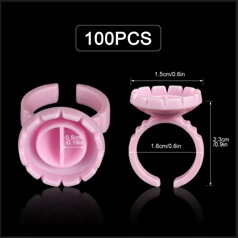 100 Pcs Disposable Eyelash Glu - огляд і ціна Eyelash Extension Examples