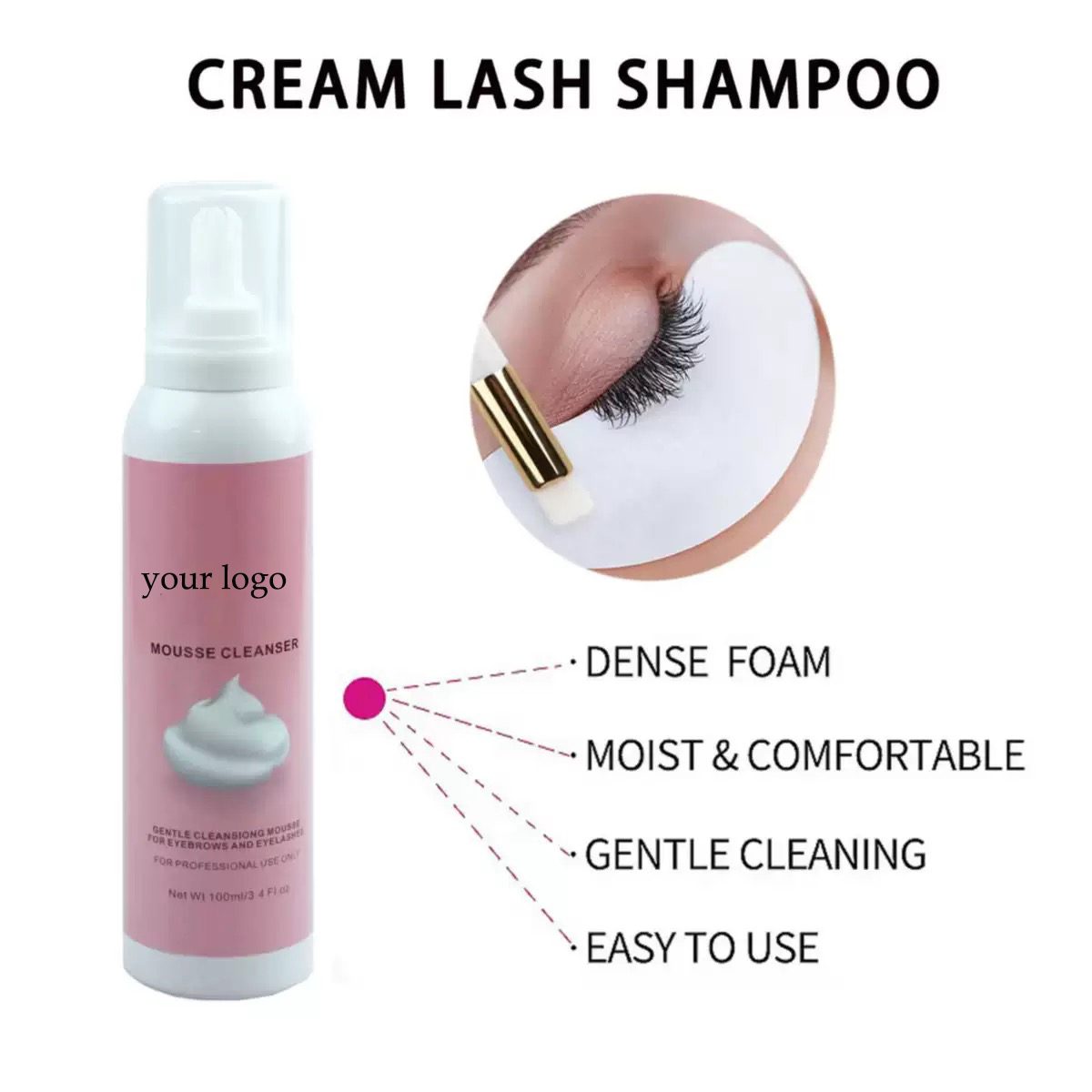 Customized  Whipped Lash Shamp - огляд і ціна Eyelash Extension Wash