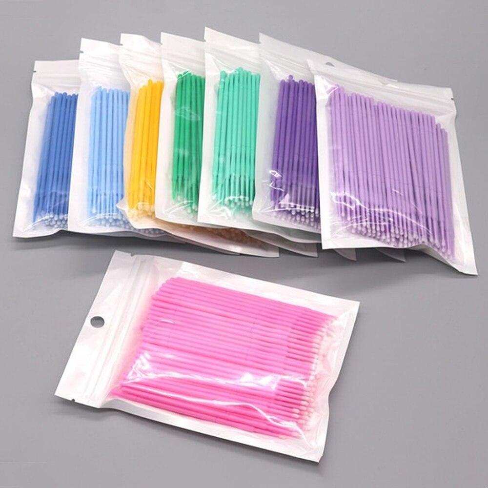 100pcs/lot Micro Brushes Make  - огляд і ціна Eyelash Extension Examples