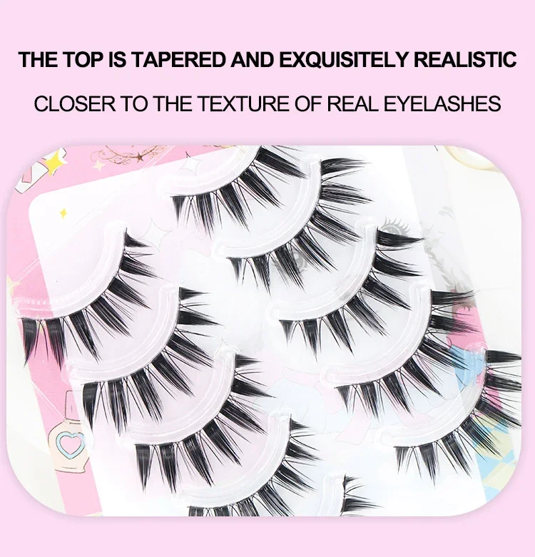 5-pair Manga Eye A Shaped Fals - огляд і ціна Eyelash Extension Douyin