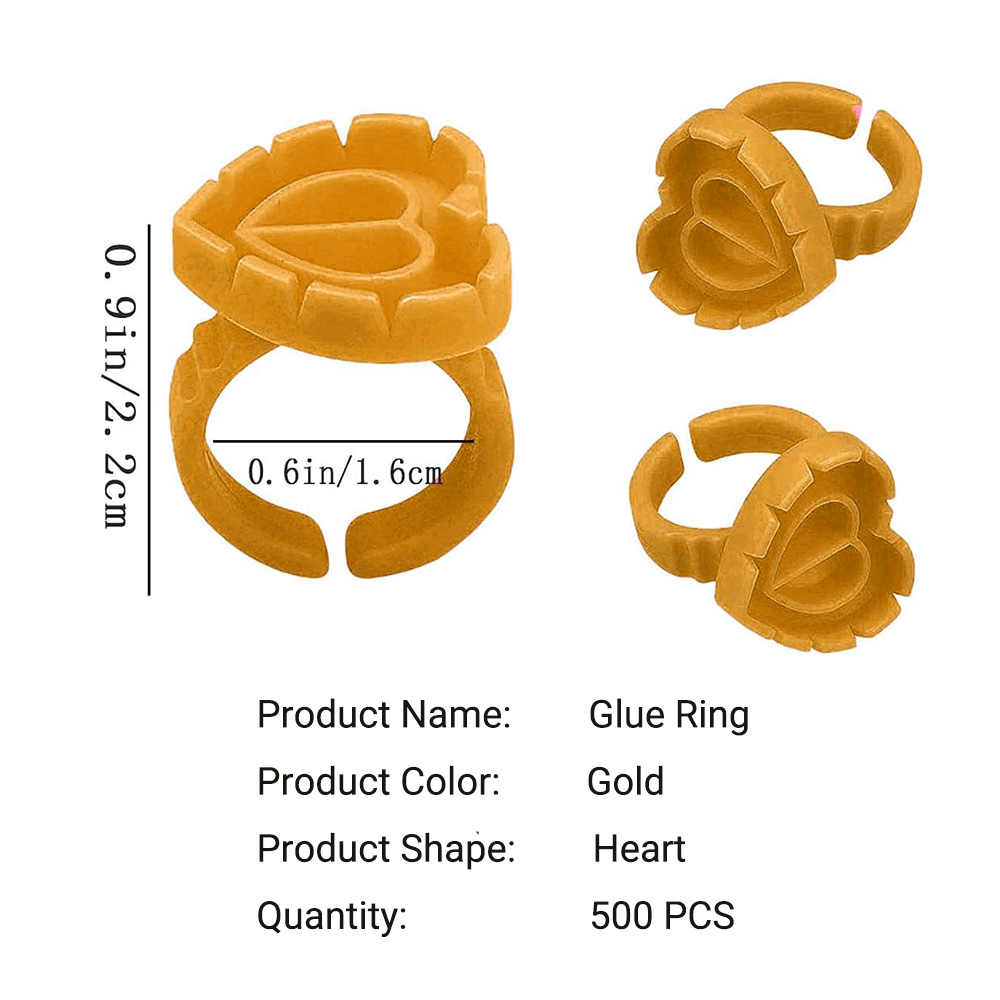 500PCS Glue Rings for Lash Ext - огляд і ціна Eyelash Extension Examples