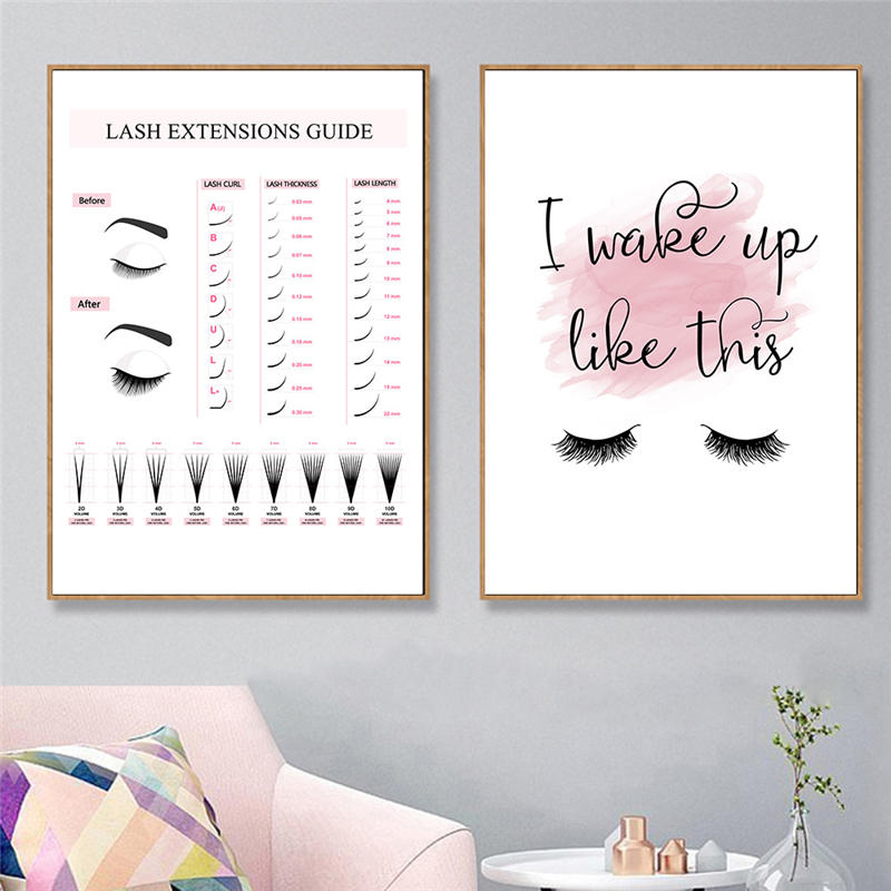 Lash Extensions Guide Poster M - огляд і ціна Eyelash Extension Quotes