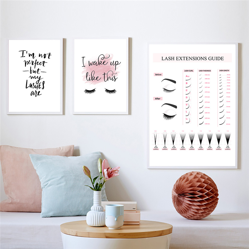Lash Extensions Guide Poster M - огляд і ціна Eyelash Extension Quotes