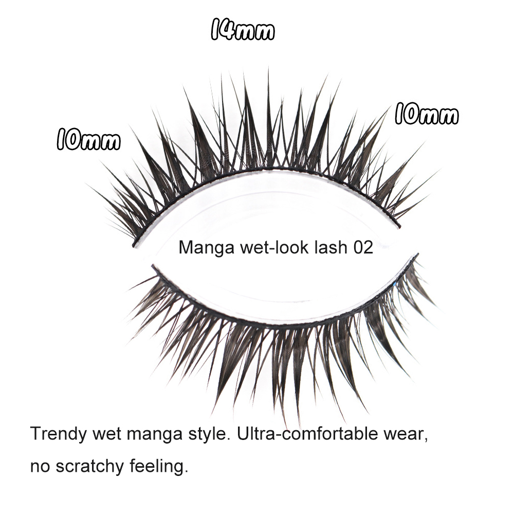Manga Wet Look Lashes Black/Cl - огляд і ціна Eyelash Extension Wet Look