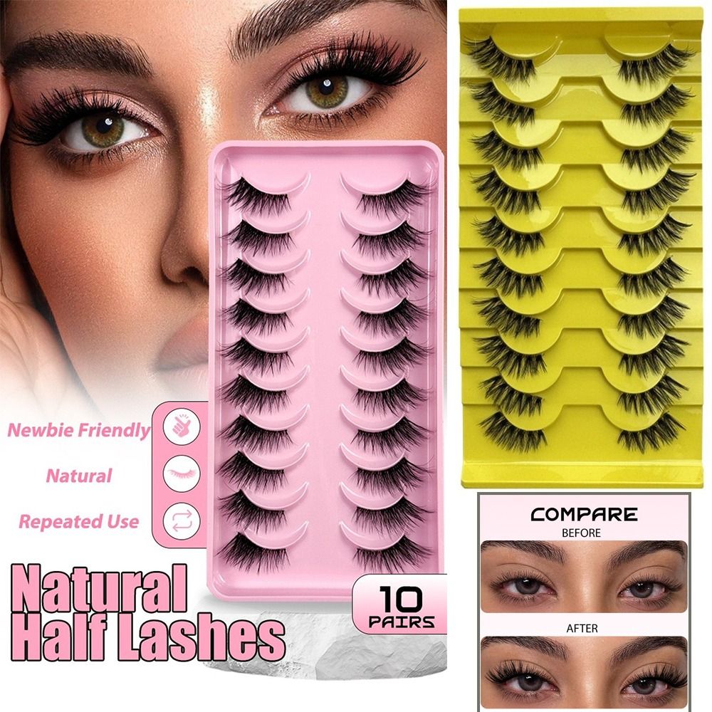 10Pairs Reusable 3D Dramatic F - огляд і ціна Eyelash Extension Volume Cat Eye