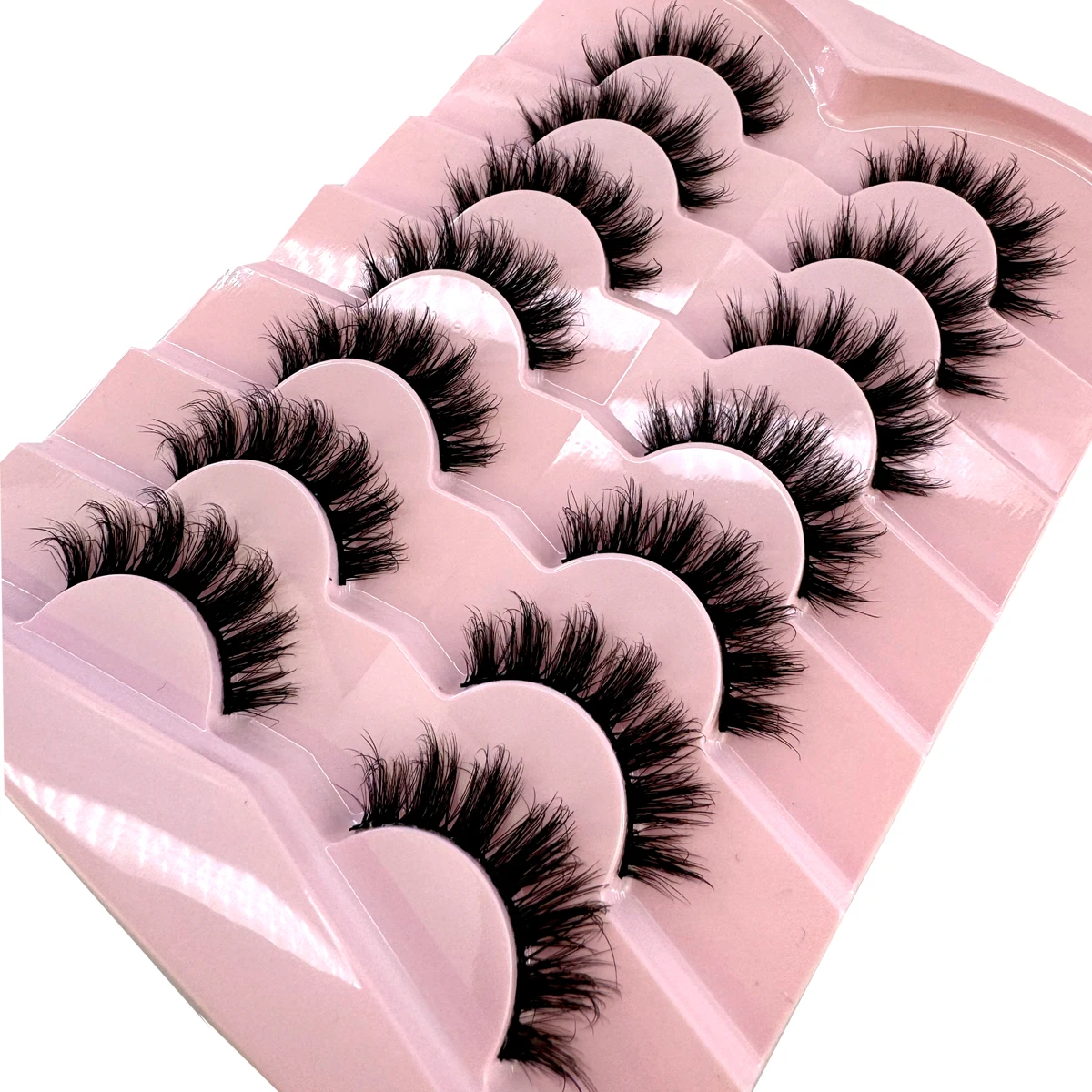 AMSDCN 7 Pairs Fluffy Cat Eye  - огляд і ціна Eyelash Extension Volume Cat Eye