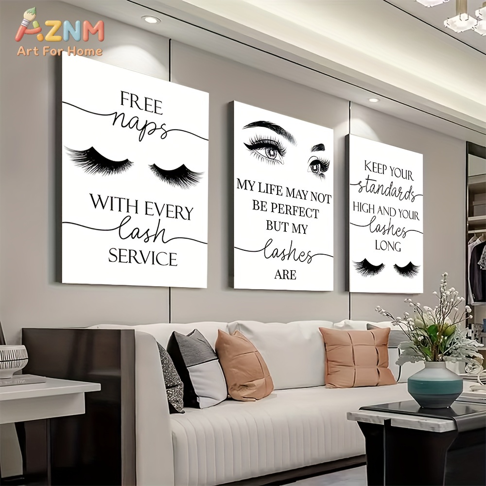 3pcs Unframed Beautiful Inspir - огляд і ціна Eyelash Extension Quotes