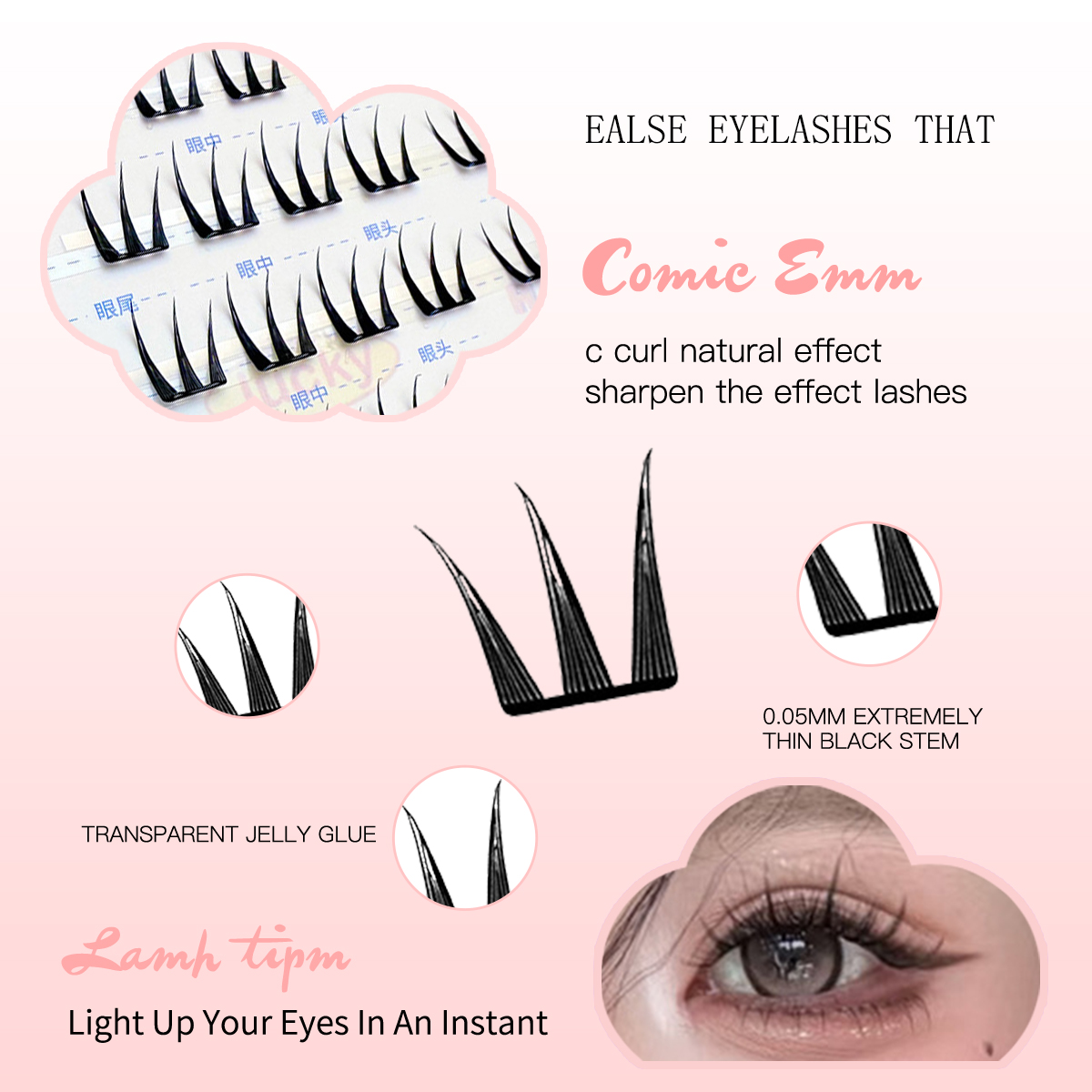 Easy Snap-On Eyelash Clusters  - огляд і ціна Eyelash Extension For Asian Eyes