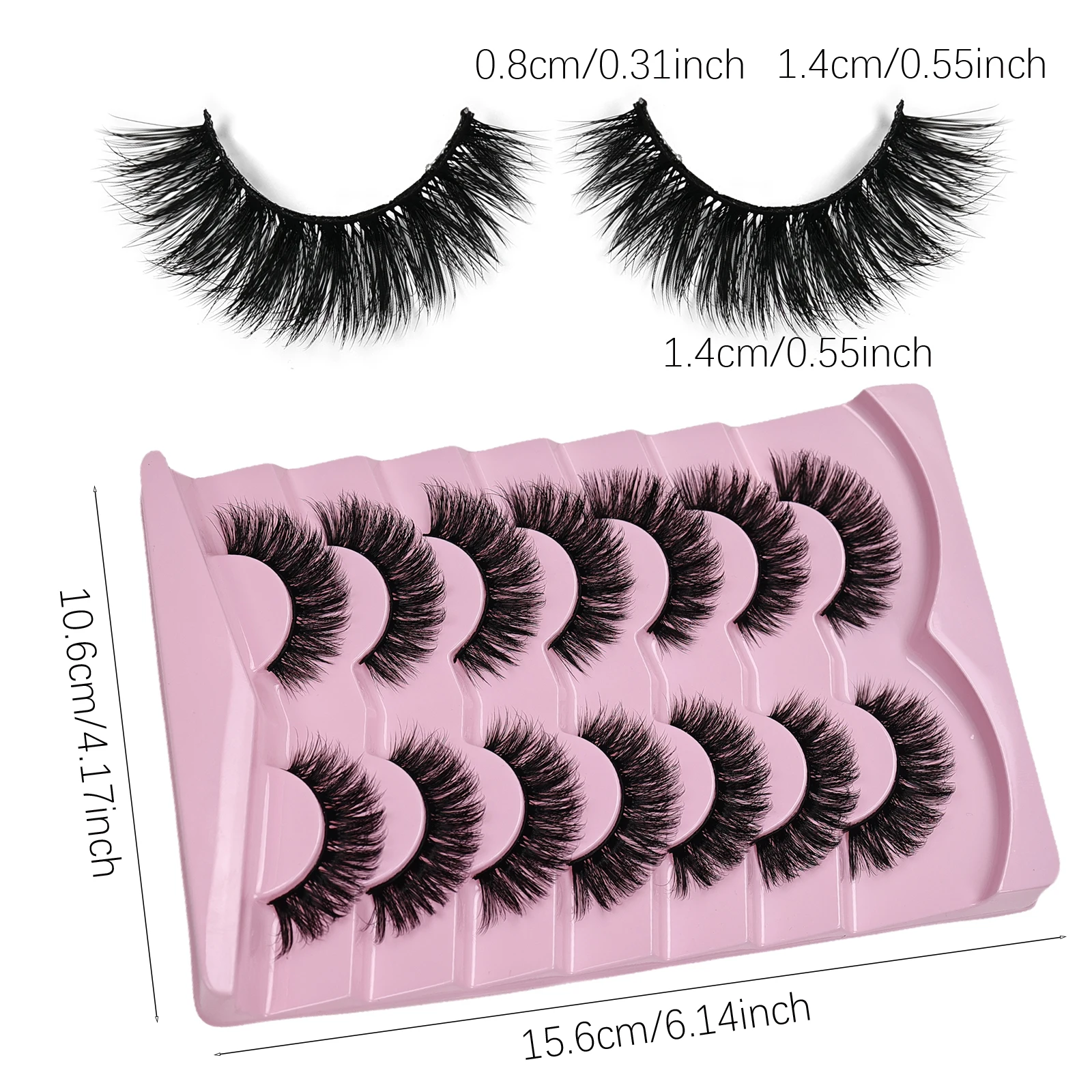 7 Pairs Cat Eye Lashes Volume  - огляд і ціна Eyelash Extension Volume Cat Eye