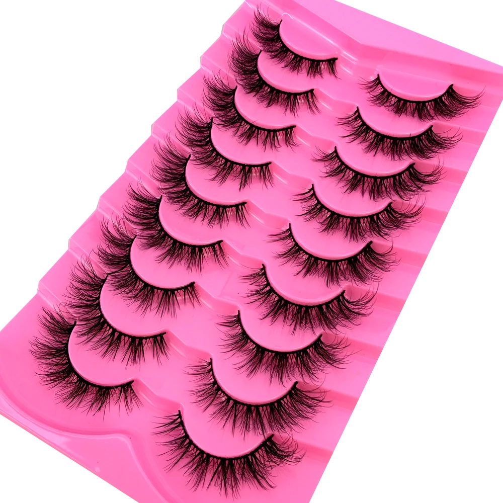 9Pairs Mink Lashes Fluffy Cat  - огляд і ціна Eyelash Extension Volume Cat Eye