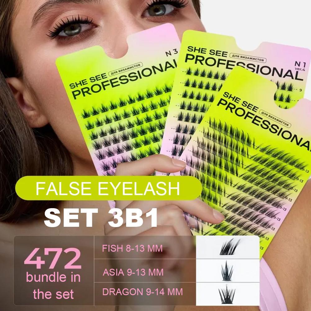 Natural Cluster False Eyelashe - огляд і ціна Eyelash Extension Volume Cat Eye